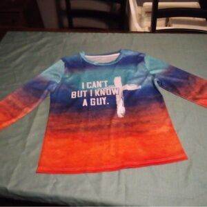 Colorful Long Sleeve Shirt with Graphic Text